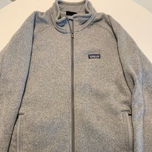 Grey Patagonia full zip sweater